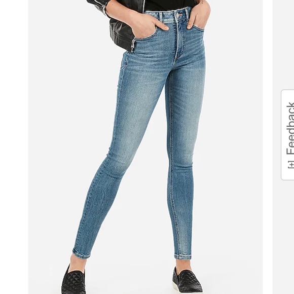 3/$23⚡️Express Denim Perfect Stretch Plus Blue Skinny Jeans Legging Style High